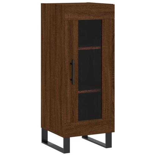 Skab 34,5x34x180 cm konstrueret træ brun egetræsfarve