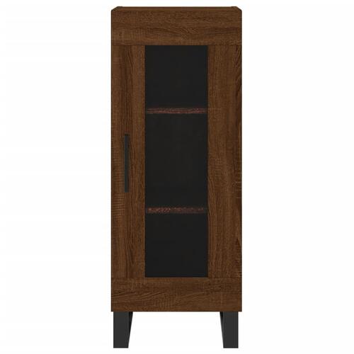 Skab 34,5x34x180 cm konstrueret træ brun egetræsfarve