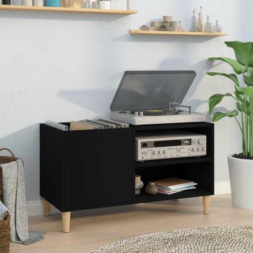 Vinylskab 84,5x38x48 cm konstrueret træ sort