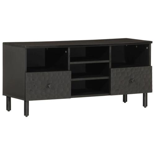 Tv-bord 100x33x46 cm massivt mangotræ sort