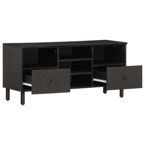 Tv-bord 100x33x46 cm massivt mangotræ sort