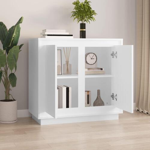 Skænk 80x34x75 cm konstrueret træ hvid