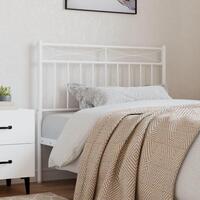 Sengegavl 90 cm metal hvid