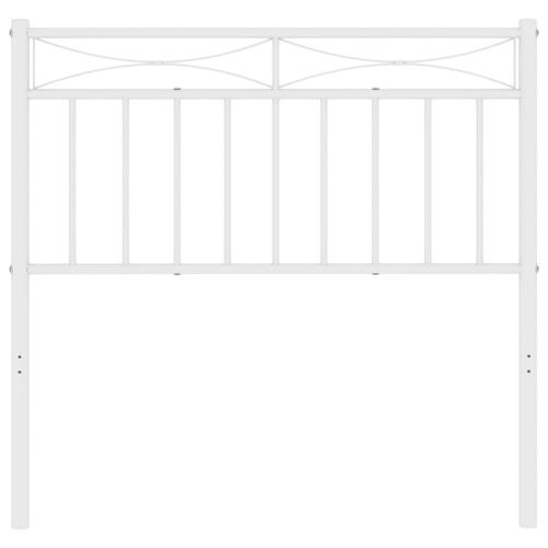 Sengegavl 90 cm metal hvid