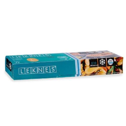 Sæt med genanvendelige poser til fødevarer ziplock 30 x 40 cm Blå Polyetylen 7 L (12 enheder)