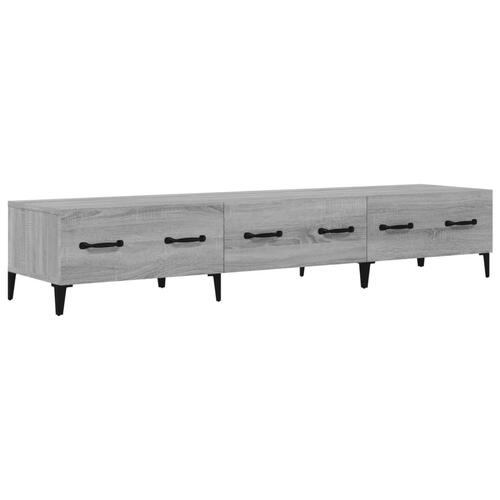 Tv-bord 150x34,5x30 cm konstrueret træ grå sonoma-eg