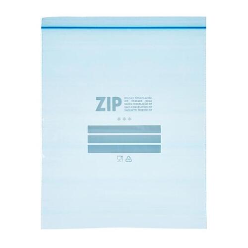 Sæt med genanvendelige poser til fødevarer ziplock 30 x 40 cm Blå Polyetylen 7 L (12 enheder)