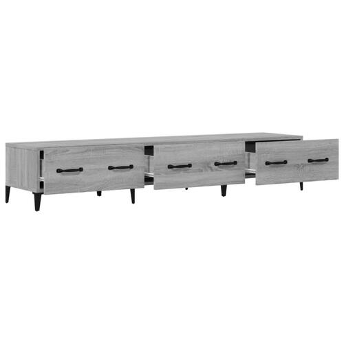 Tv-bord 150x34,5x30 cm konstrueret træ grå sonoma-eg