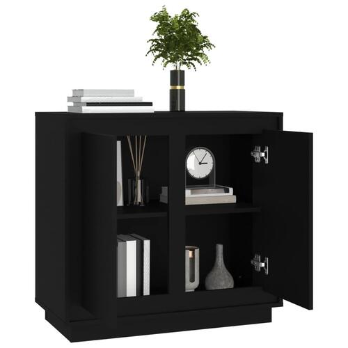 Skænk 80x34x75 cm konstrueret træ sort