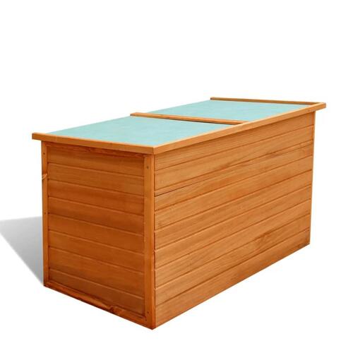 Udendørs opbevaringskasse 126x72x72 cm træ