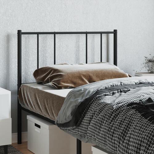Sengegavl 90 cm metal sort