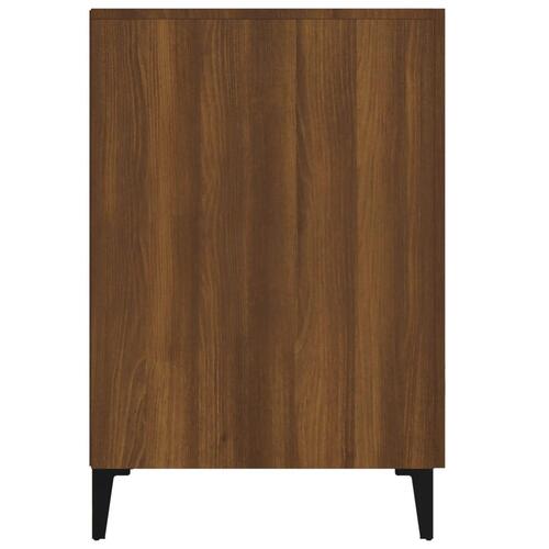 Skrivebord 140x50x75 cm konstrueret træ brun egetræsfarve