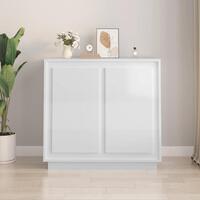 Skænk 80x34x75 cm konstrueret træ hvid højglans