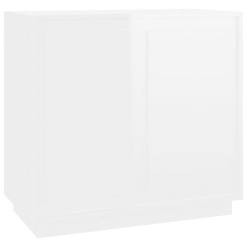 Skænk 80x34x75 cm konstrueret træ hvid højglans