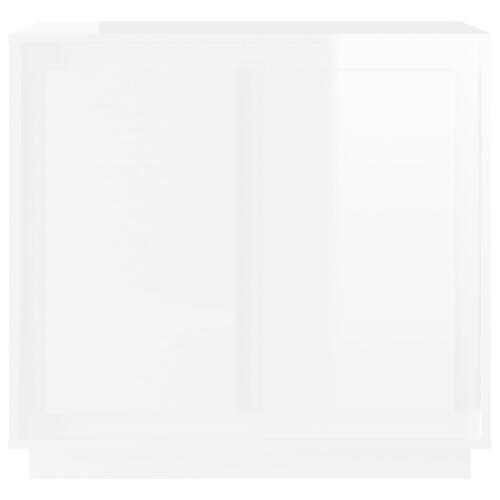 Skænk 80x34x75 cm konstrueret træ hvid højglans