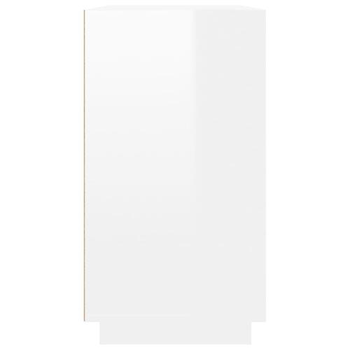 Skænk 80x34x75 cm konstrueret træ hvid højglans