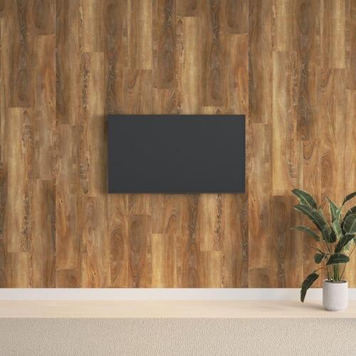 Vægpaneler 2,06 m² trælook PVC brun