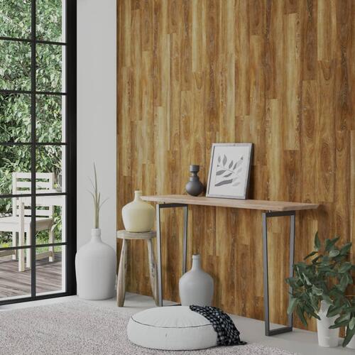 Vægpaneler 2,06 m² trælook PVC brun
