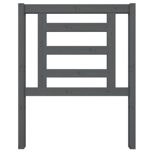 Sengegærde 81x4x100 cm massivt fyrretræ grå