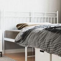 Sengegavl 160 cm metal hvid
