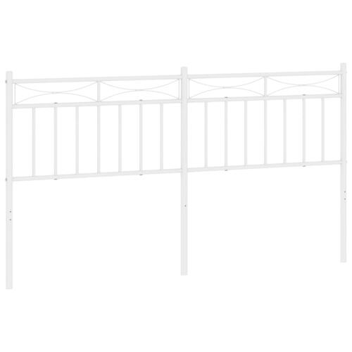 Sengegavl 160 cm metal hvid