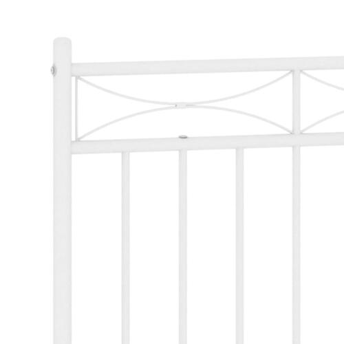 Sengegavl 160 cm metal hvid