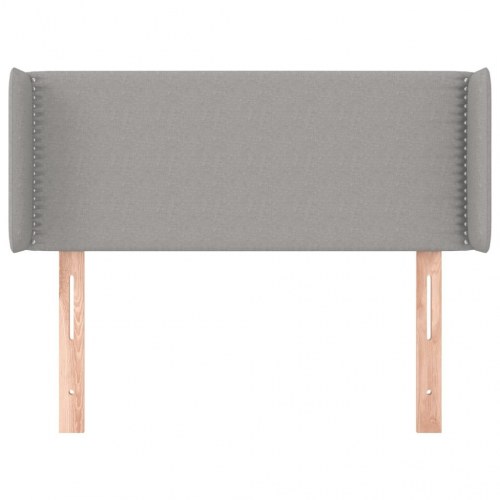 Sengegavl med kanter 93 x 16 cm stof - lysegrå