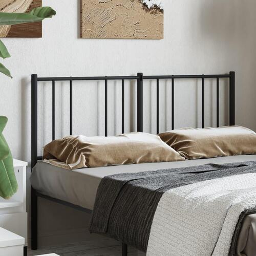 Sengegavl 160 cm metal sort