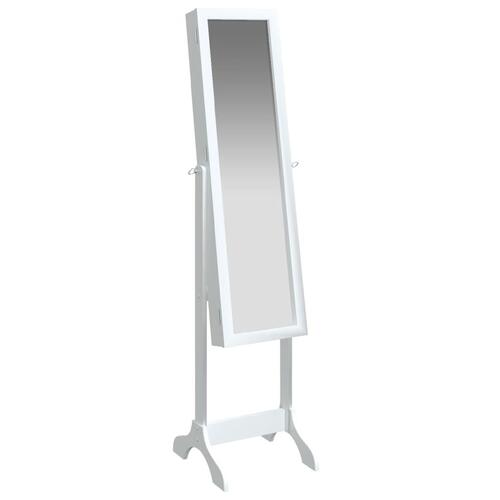 Fritstående spejl 34x37x146 cm hvid