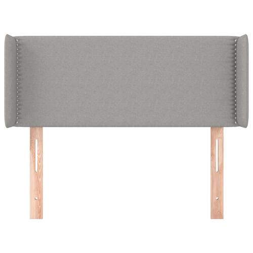Sengegavl med kanter 103x16x78/88 cm stof lysegrå