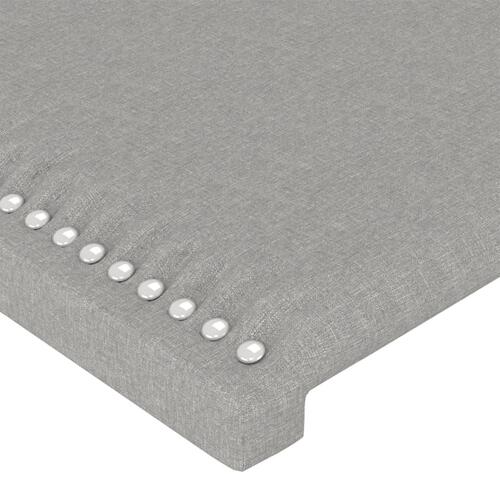 Sengegavl med kanter 103x16x78/88 cm stof lysegrå