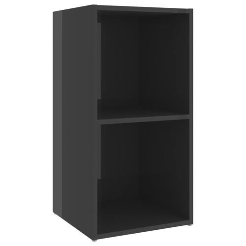 Tv-skab 72x35x36,5 cm konstrueret træ grå højglans