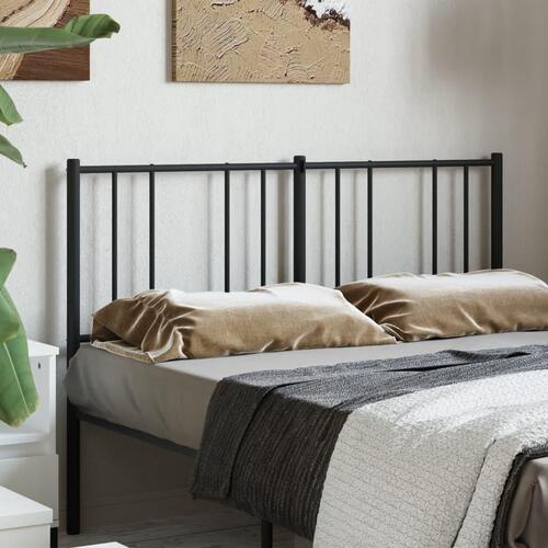 Sengegavl 140 cm metal sort