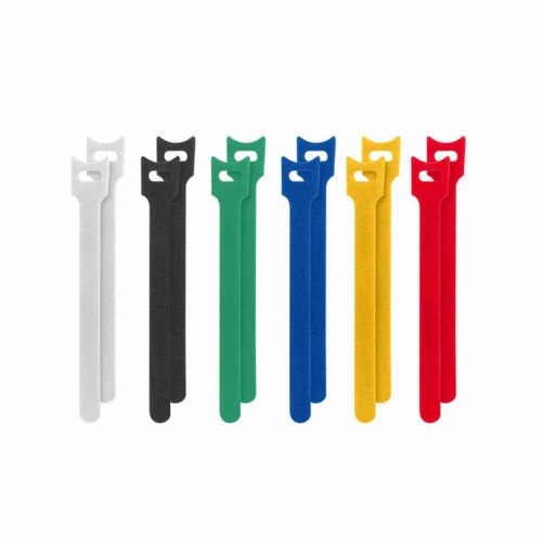 Kabelbindere velcro - Lanberg, 12 stk., multifarvet 15 cm