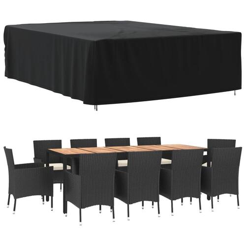 Overtræk til havemøbler 2 stk. 350x260x90 cm oxfordstof sort