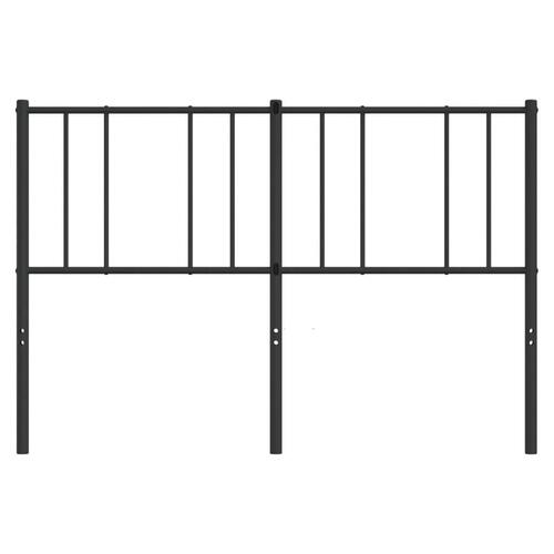 Sengegavl 135 cm metal sort