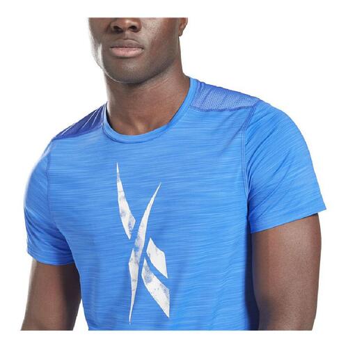 Kortærmet T-shirt til Mænd Reebok Workout Ready Activchill Blå L