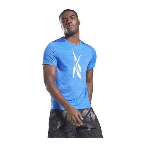 Kortærmet T-shirt til Mænd Reebok Workout Ready Activchill Blå L