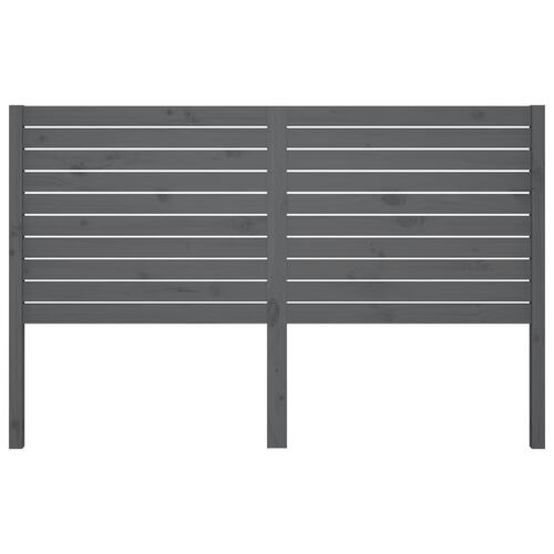 Sengegærde 126x4x100 cm massivt fyrretræ grå