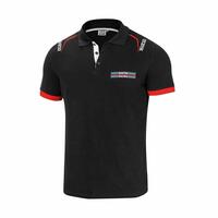 Kortærmet Polotrøje til Mænd Sparco Martini Racing Sort