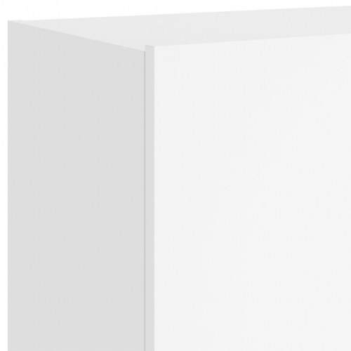 Væghængt tv-bord med LED-lys - hvid, 100 x 35 x 41 cm