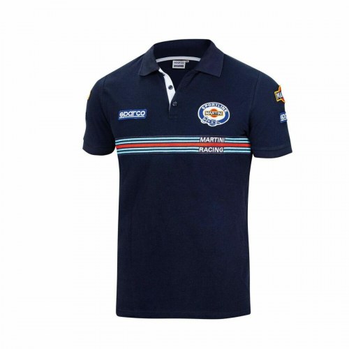Sparco Martini Racing polotrøje til herrer - marineblå, kortærmet, str. M