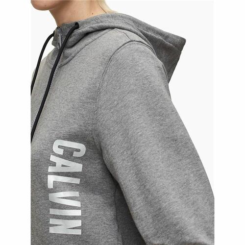 Sportsjakke til damer Calvin Klein Full Zip Mørkegrå L