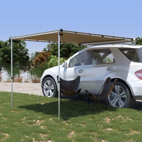 Solsejl til campingvogn 2,4x2,5x2,15 m beige