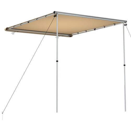 Solsejl til campingvogn 2,4x2,5x2,15 m beige