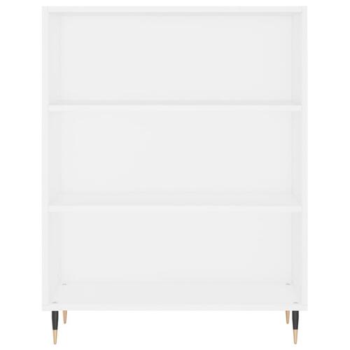 Højskab 69,5x34x180 cm konstrueret træ hvid