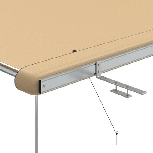 Solsejl til campingvogn 2,4x2,5x2,15 m beige
