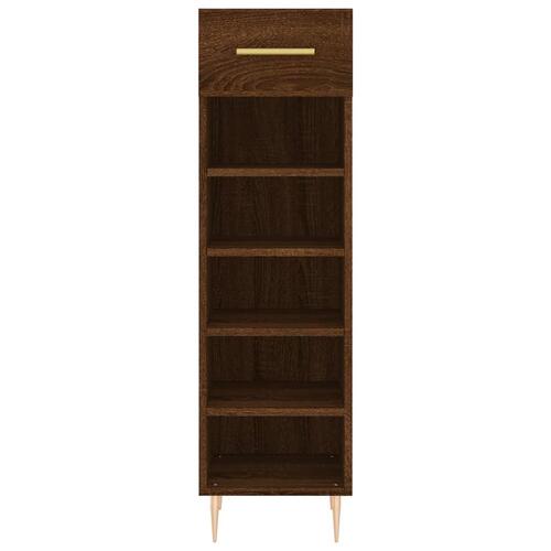 Skoreol 30x35x105 cm konstrueret træ brun egetræsfarve
