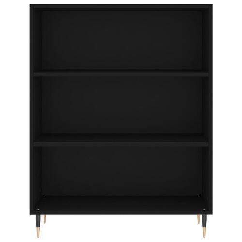 Højskab 69,5x34x180 cm konstrueret træ sort