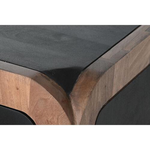 Skænk 177 x 38 x 75 cm Natur Sort Træ